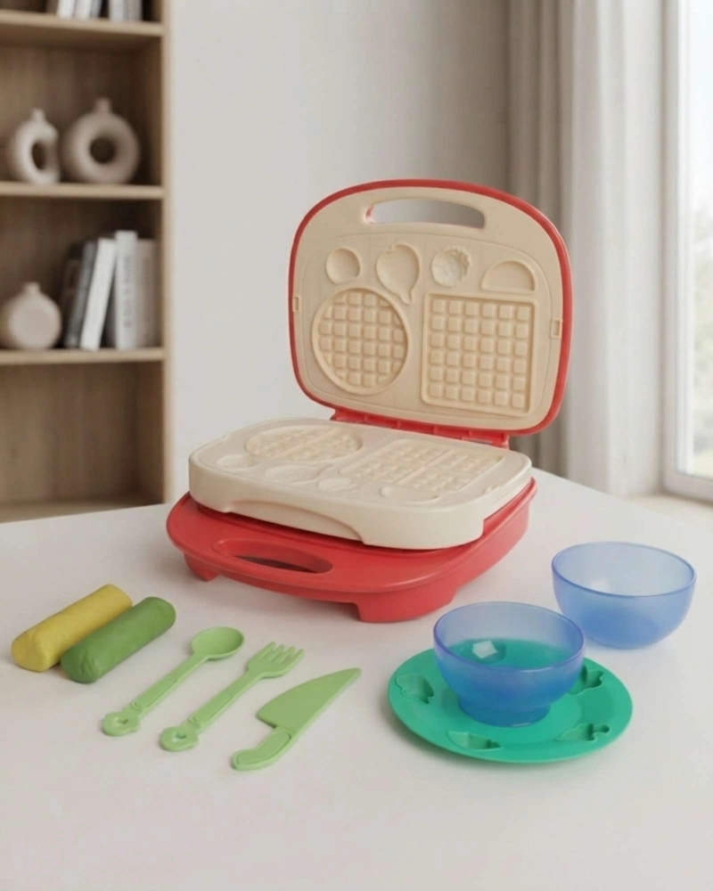 SET DE PLASTICINA FUNNY CLAY CON WAFLERA Y MOLDES. - 4
