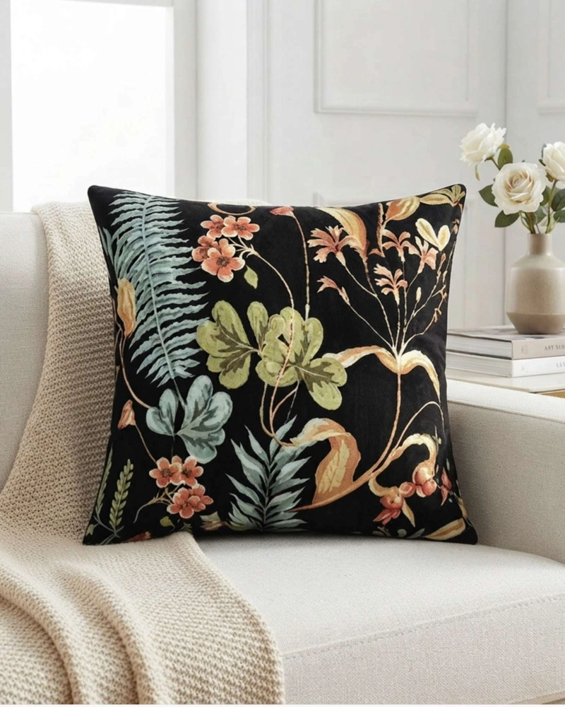 PACK DE 2 FUNDAS PARA COJIN DECORATIVOS BOTANICOS. - 3