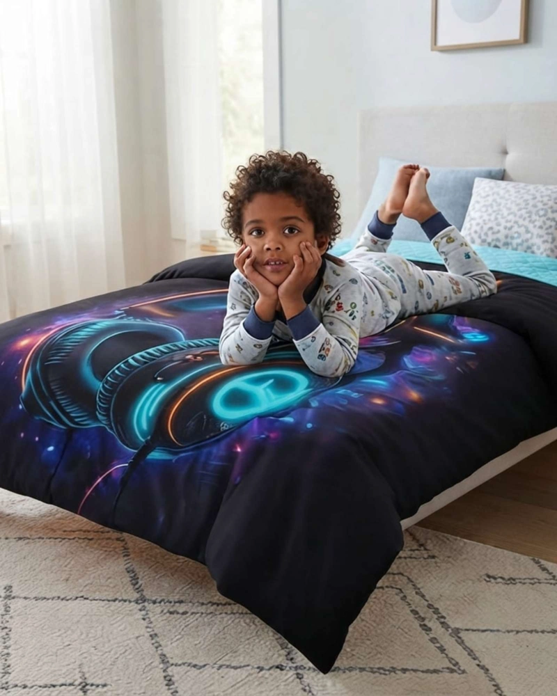CUBRECAMA QUILT INFANTIL DE VERANO PLAZA Y MEDIA MAS FUNDA - 4