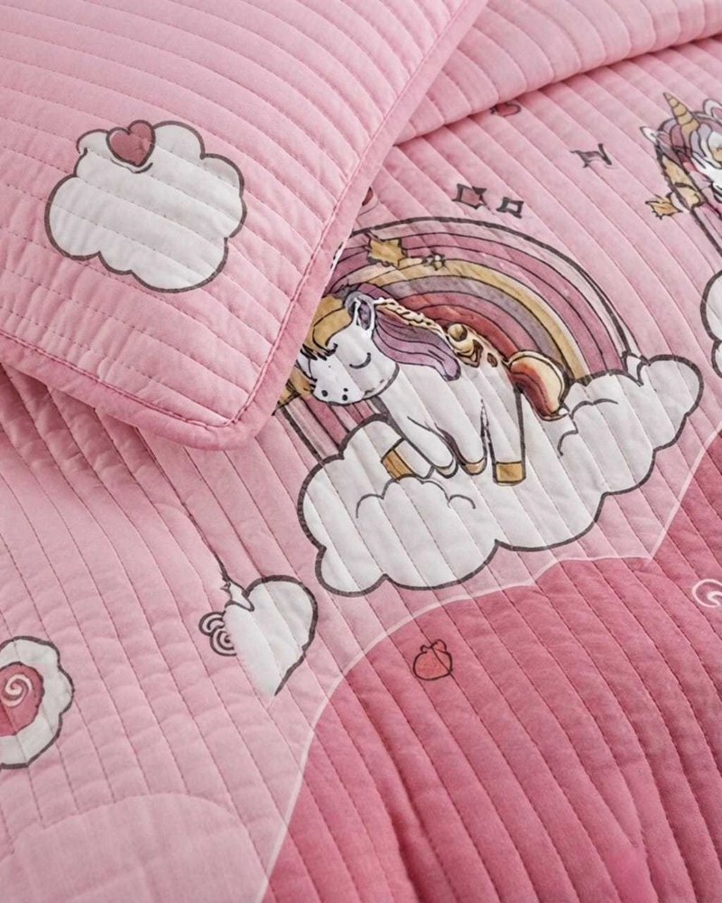 CUBRECAMA QUILT DE VERANO PLAZA Y MEDIA DISEÑOS INFANTILES MAS FUNDA - 5