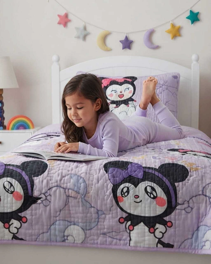 CUBRECAMA QUILT DE VERANO PLAZA Y MEDIA DISEÑOS INFANTILES MAS FUNDA - 3