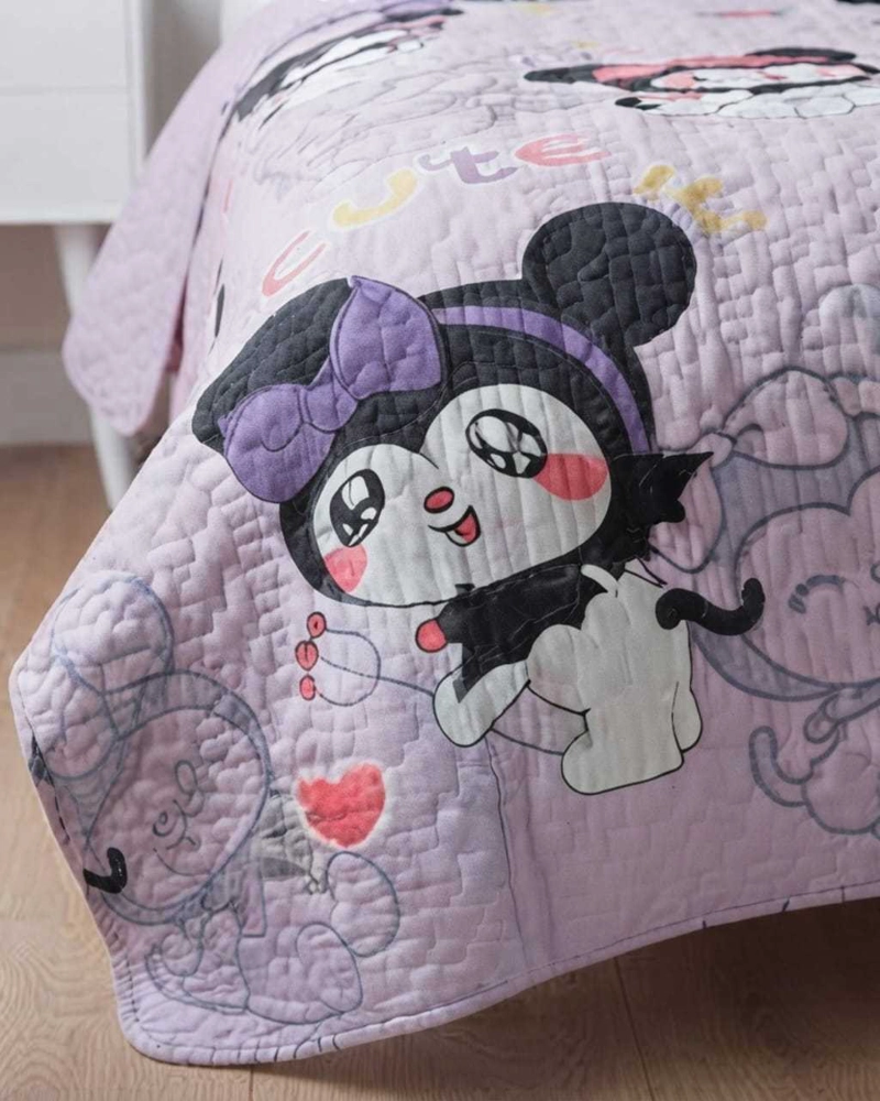 CUBRECAMA QUILT DE VERANO PLAZA Y MEDIA DISEÑOS INFANTILES MAS FUNDA - 5