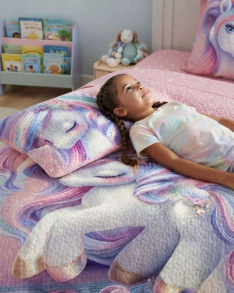 CUBRECAMA QUILT INFANTIL DE VERANO PLAZA Y MEDIA MAS FUNDA - 3