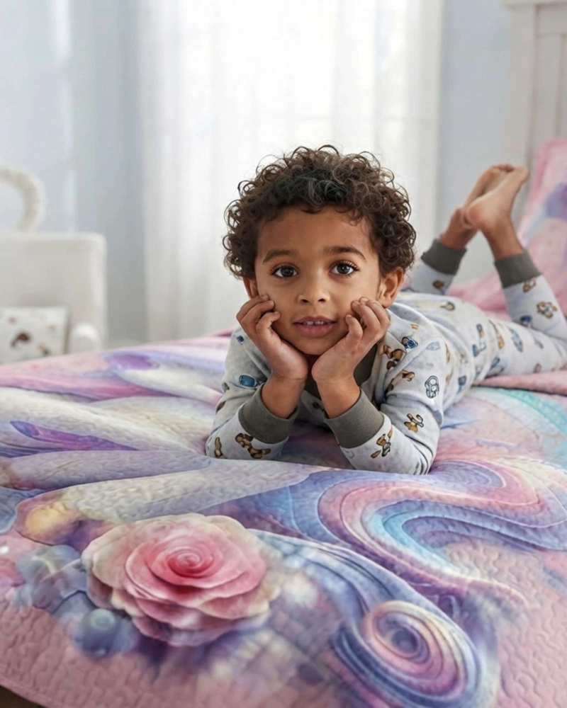 CUBRECAMA QUILT INFANTIL DE VERANO PLAZA Y MEDIA MAS FUNDA - 4