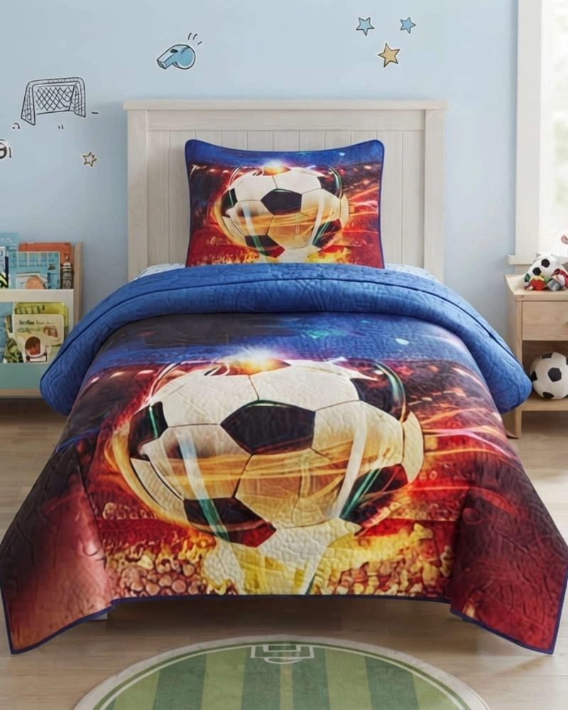 CUBRECAMA QUILT INFANTIL DE VERANO PLAZA Y MEDIA MAS FUNDA - 1