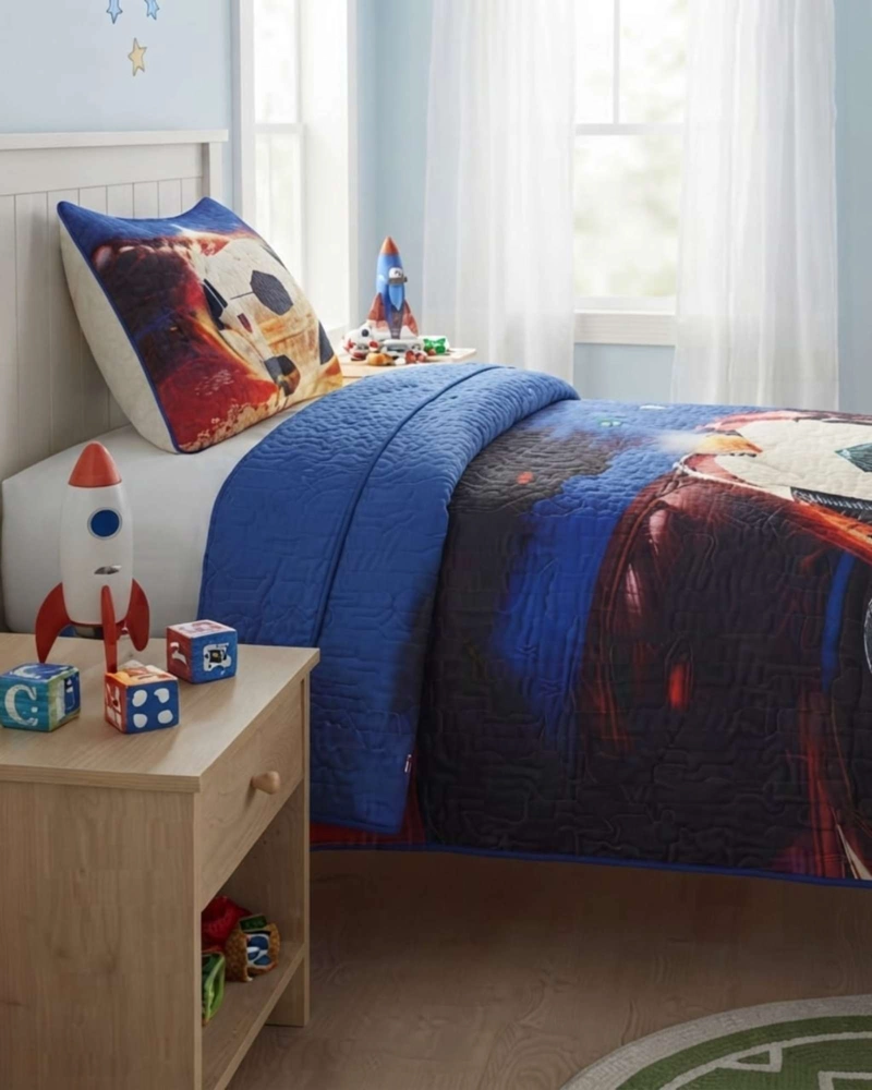 CUBRECAMA QUILT INFANTIL DE VERANO PLAZA Y MEDIA MAS FUNDA - 2