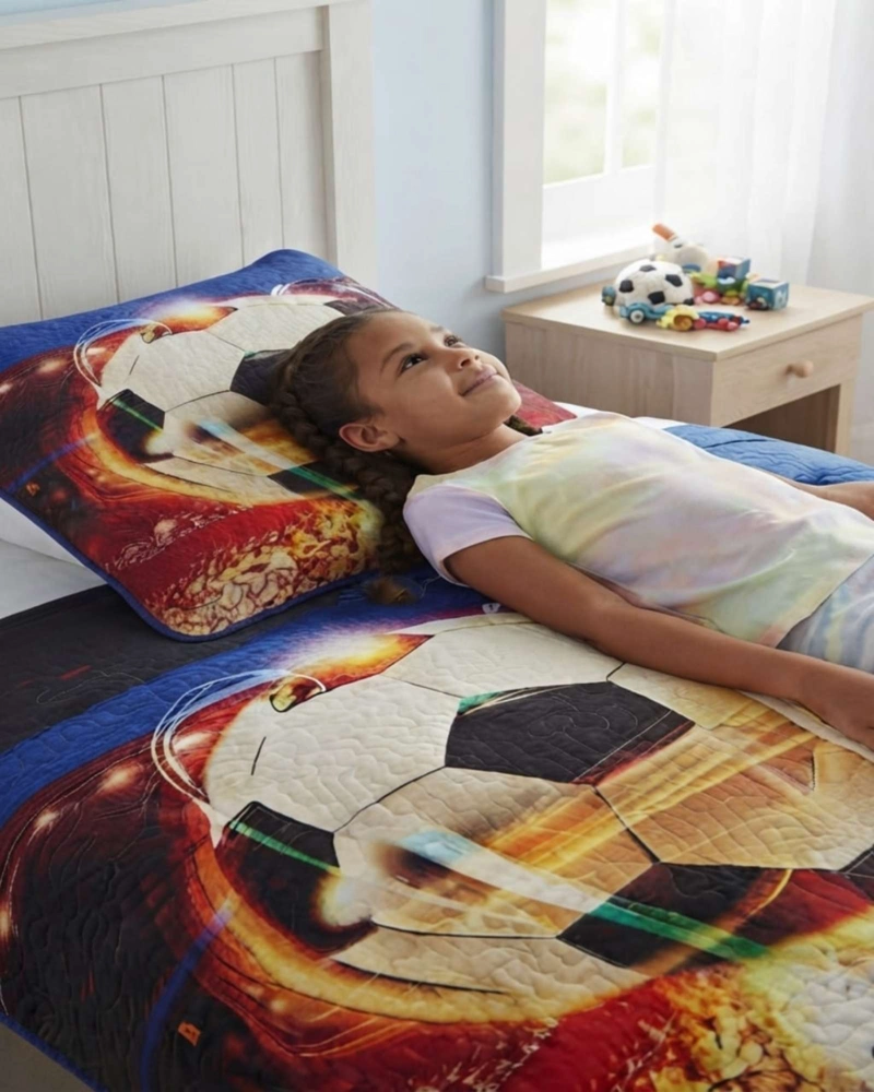 CUBRECAMA QUILT INFANTIL DE VERANO PLAZA Y MEDIA MAS FUNDA - 3