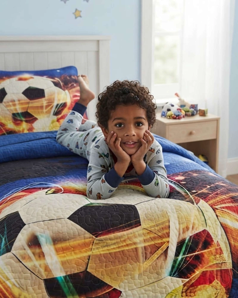 CUBRECAMA QUILT INFANTIL DE VERANO PLAZA Y MEDIA MAS FUNDA - 4