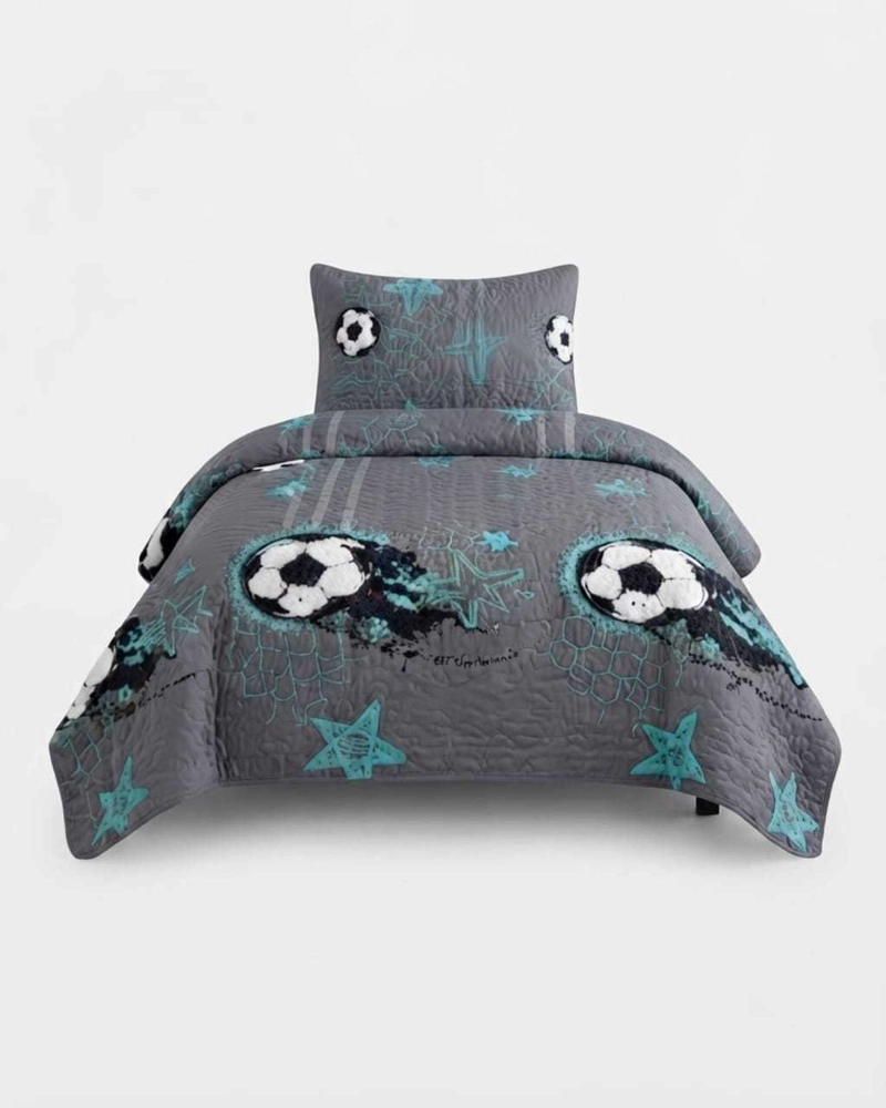 CUBRECAMA QUILT DE VERANO PLAZA Y MEDIA DISEÑOS INFANTILES MAS FUNDA - 2