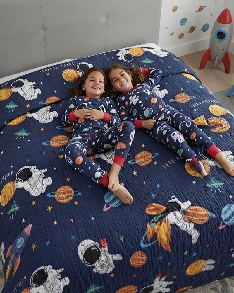 CUBRECAMA QUILT DE VERANO PLAZA Y MEDIA DISEÑOS INFANTILES MAS FUNDA - 3