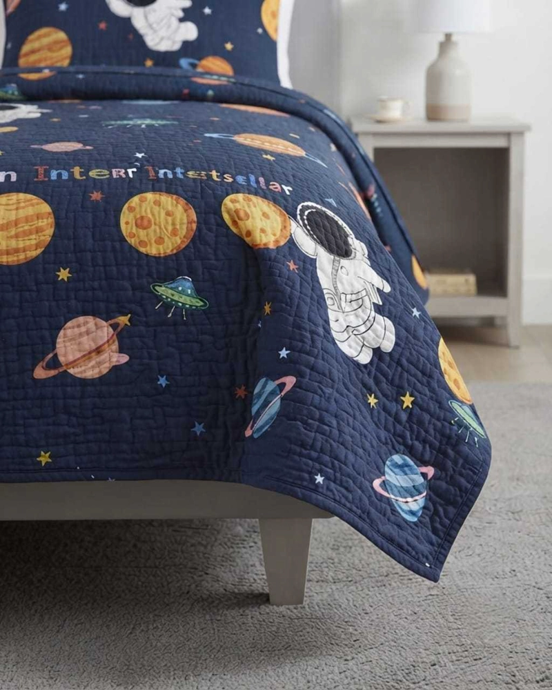 CUBRECAMA QUILT DE VERANO PLAZA Y MEDIA DISEÑOS INFANTILES MAS FUNDA - 5
