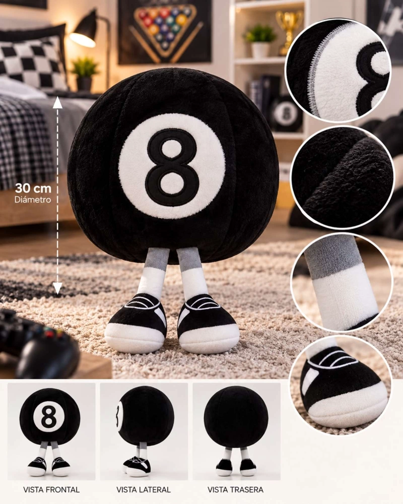 COJIN PELUCHE DEPORTE ALMOHADA EXTRA SUAVE 30 CM - 4