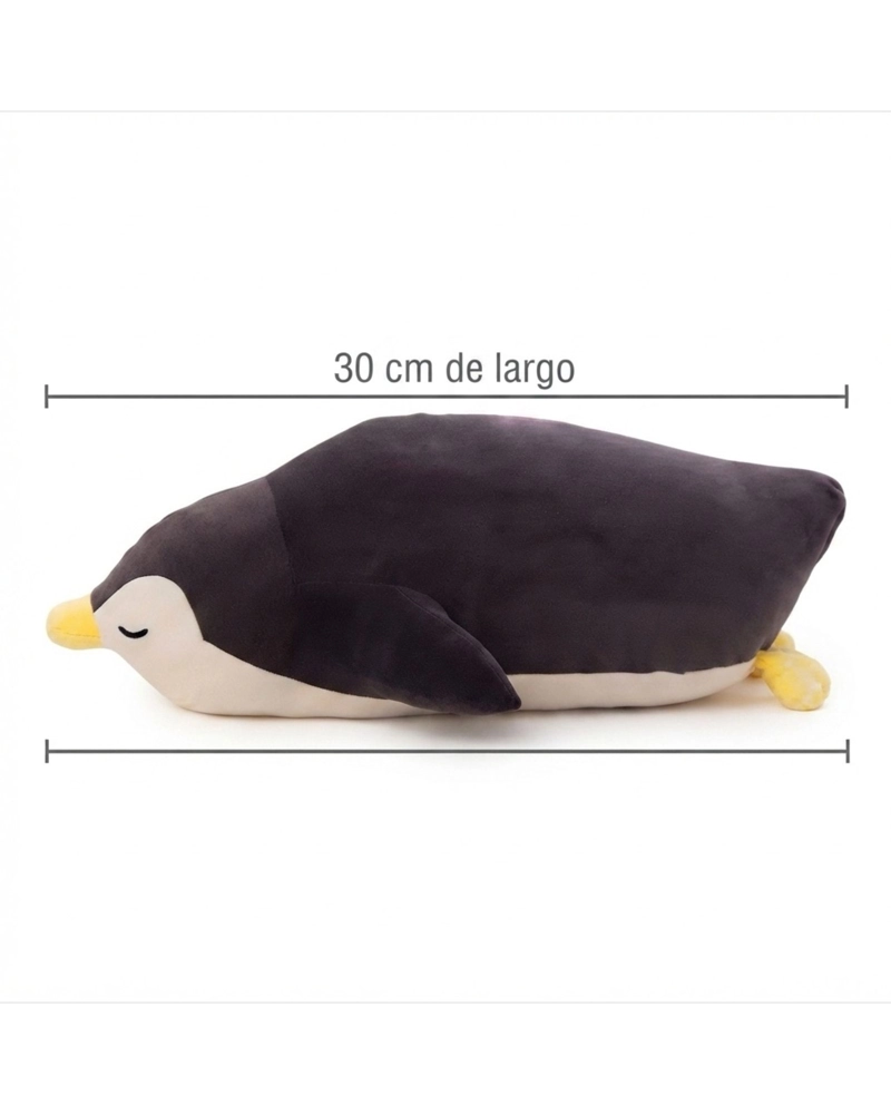 COJIN PELUCHE PINGÜINO EXTRA SUAVE ALMOHADA PARA ABRAZAR 30 CM - 5
