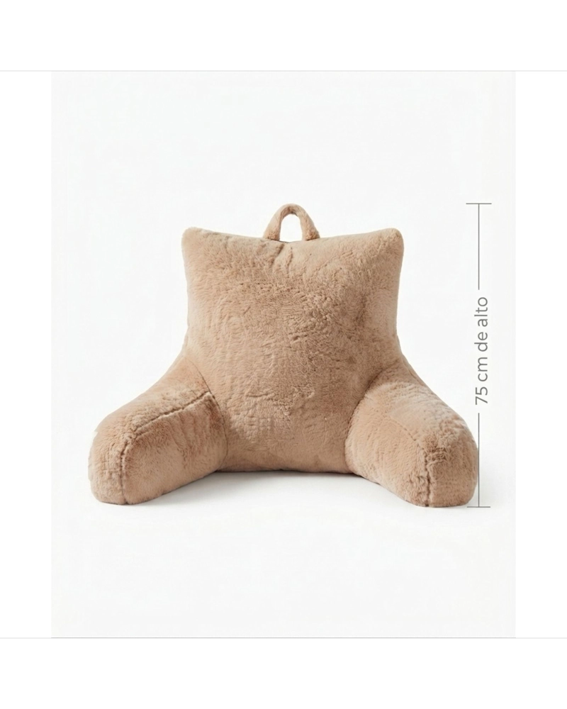 COJIN ALMOHADA LECTURA CON APOYABRAZOS Y ASA EXTRA SUAVE 75 CM - 4