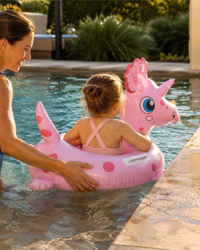 FLOTADOR INFANTIL INFLABLE CON ASAS DISEÑO ANIMAL PARA PISCINA - 1