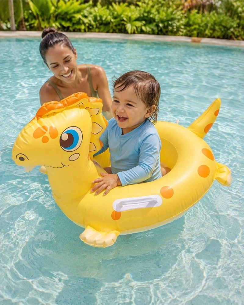 FLOTADOR INFANTIL INFLABLE CON ASAS DISEÑO ANIMAL PARA PISCINA - 1