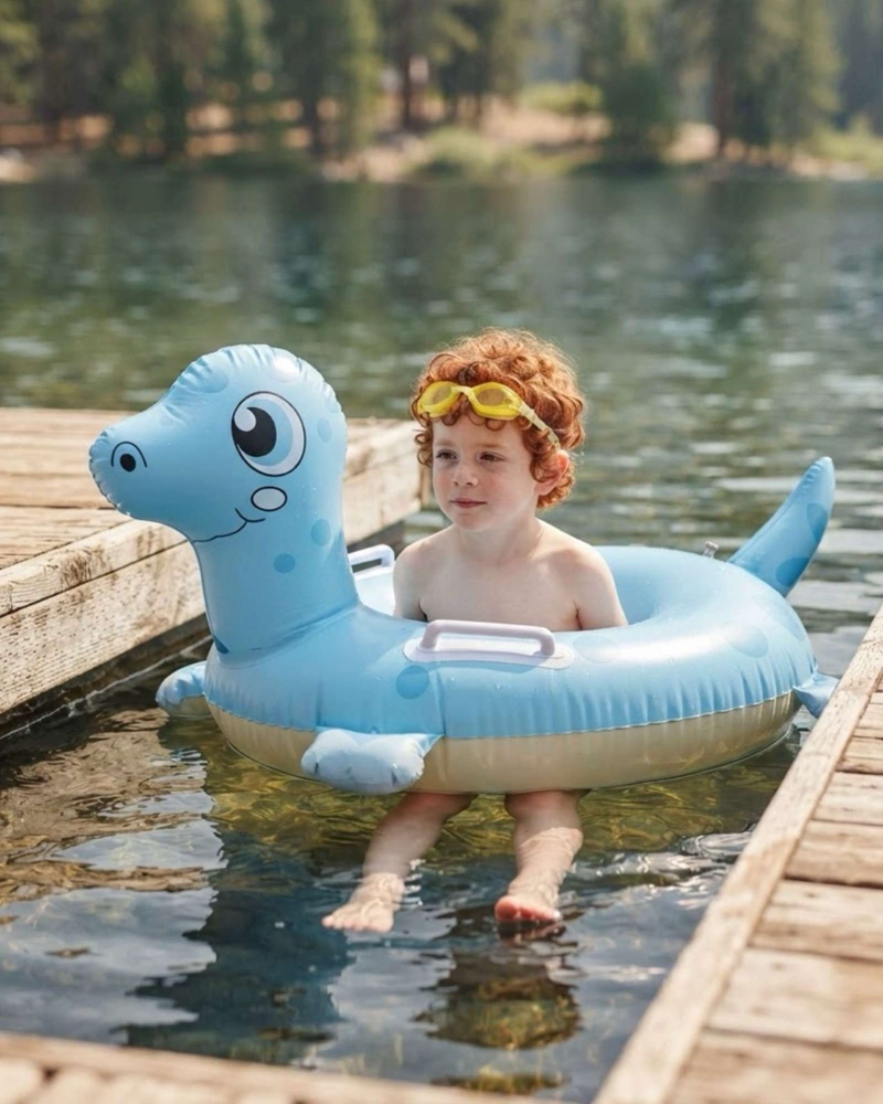 FLOTADOR INFANTIL INFLABLE CON ASAS DISEÑO ANIMAL PARA PISCINA - 1
