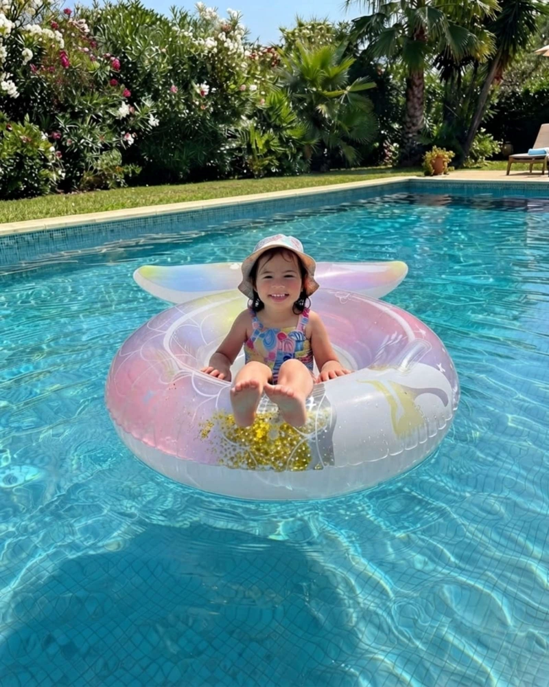 FLOTADOR INFANTIL INFLABLE CON ASAS DISEÑO ANIMAL PARA PISCINA - 1
