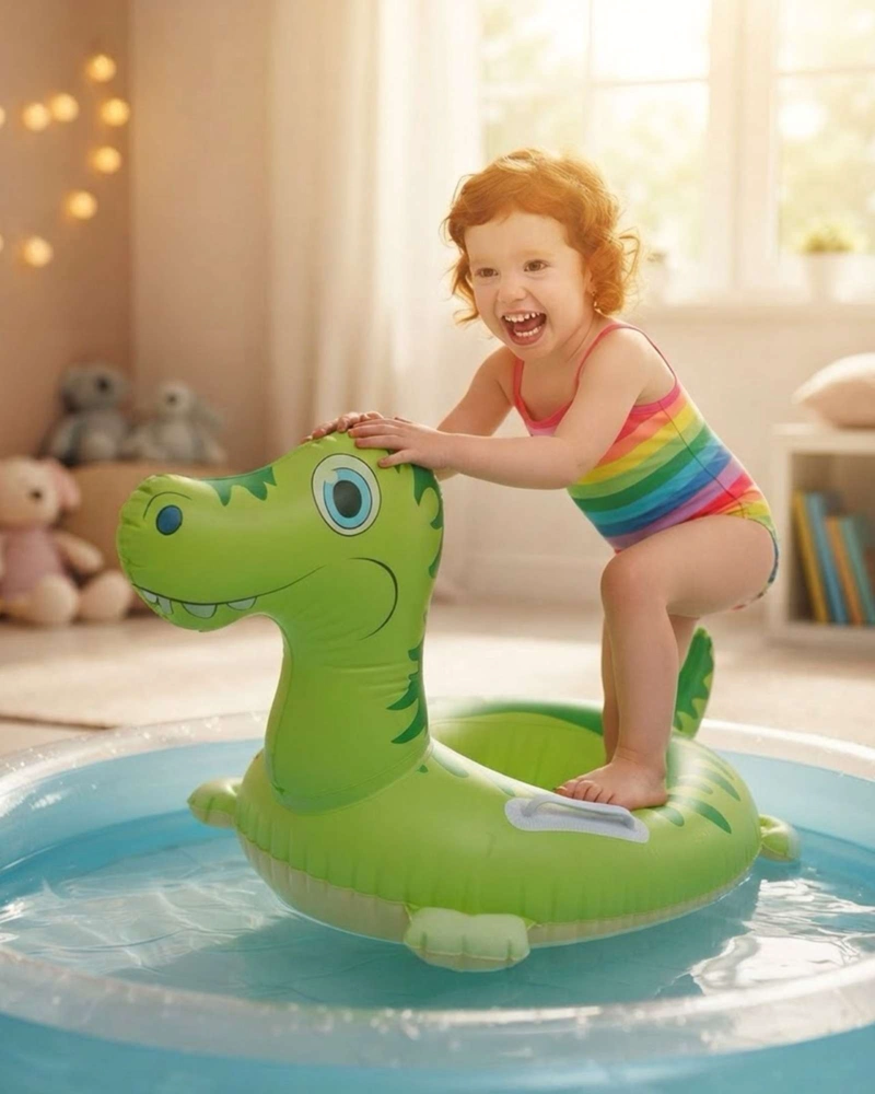 FLOTADOR INFANTIL INFLABLE CON ASAS DISEÑO ANIMAL PARA PISCINA - 1