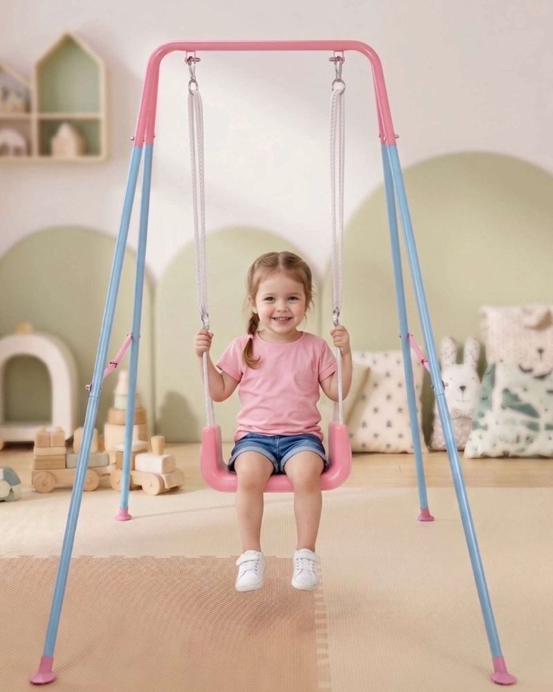 COLUMPIO INFANTIL 3 EN 1 CONVERTIBLE CON ESTRUCTURA METALICA ROSADO UNISEX - 6