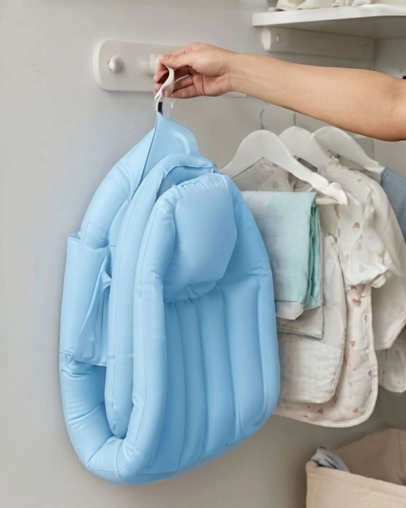 BAÑERA TINA PARA BEBE S INFLABLE PORTATIL PLEGABLE ANTIDESLIZANTE. - 7