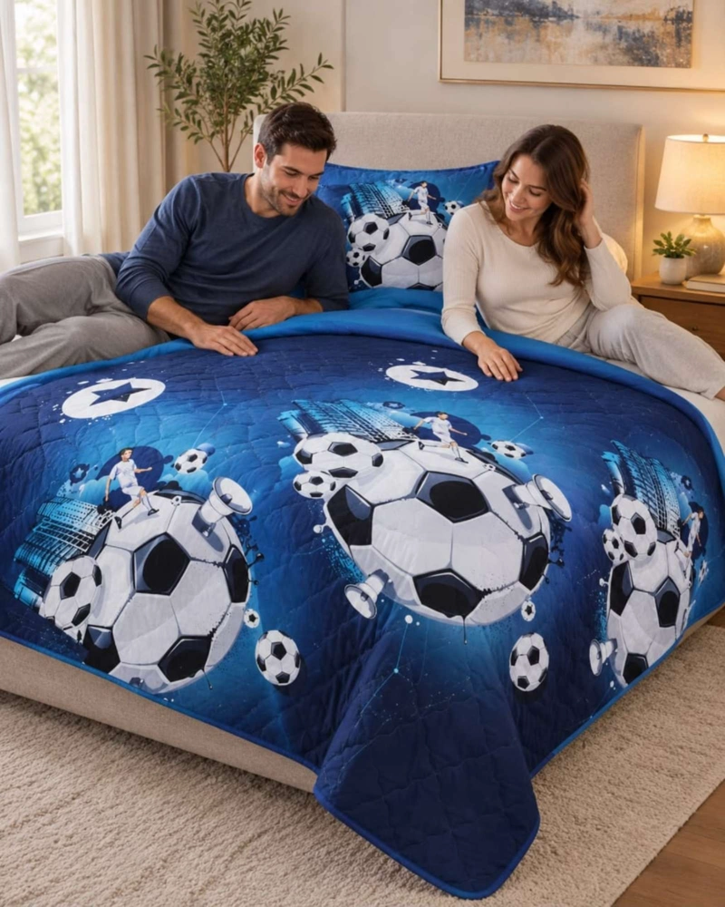 CUBRECAMA COLCHA DELGADA DE VERANO PLAZA Y MEDIA CON FUNDA DE ALMOHADA - 5