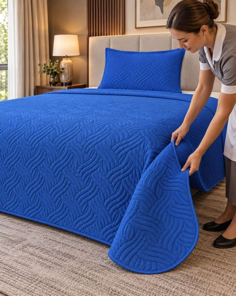 CUBRECAMA COLCHA DELGADA DE VERANO PLAZA Y MEDIA CON FUNDA DE ALMOHADA - 2