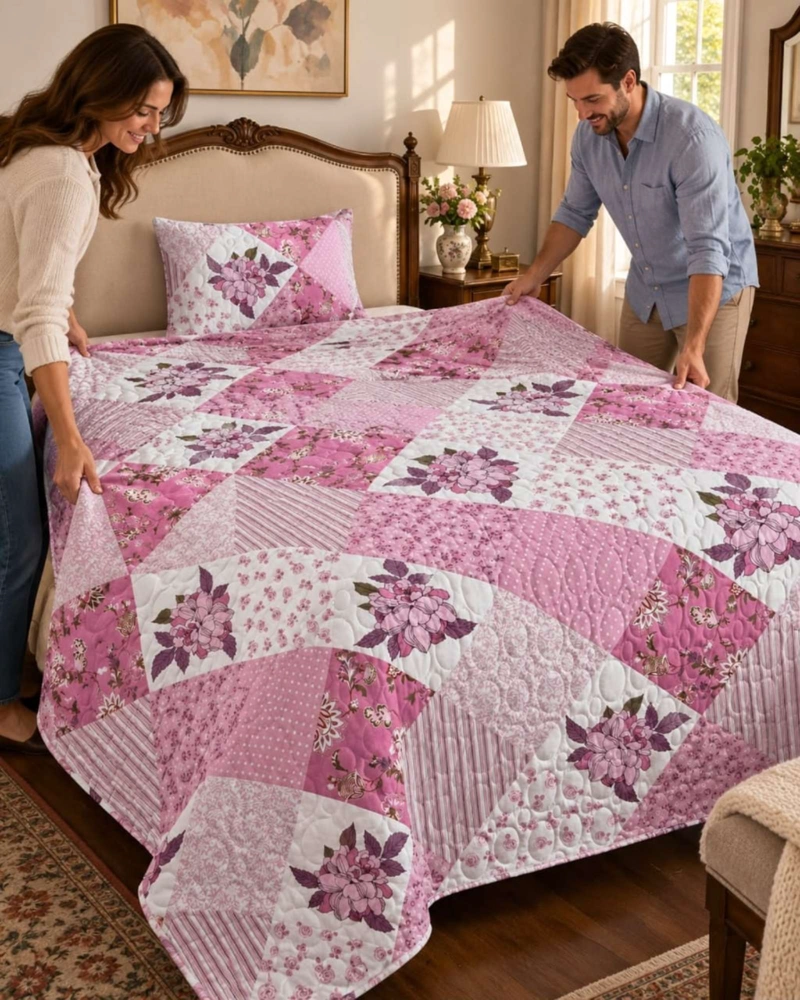 CUBRECAMA COLCHA DELGADA DE VERANO PLAZA Y MEDIA CON FUNDA DE ALMOHADA - 6