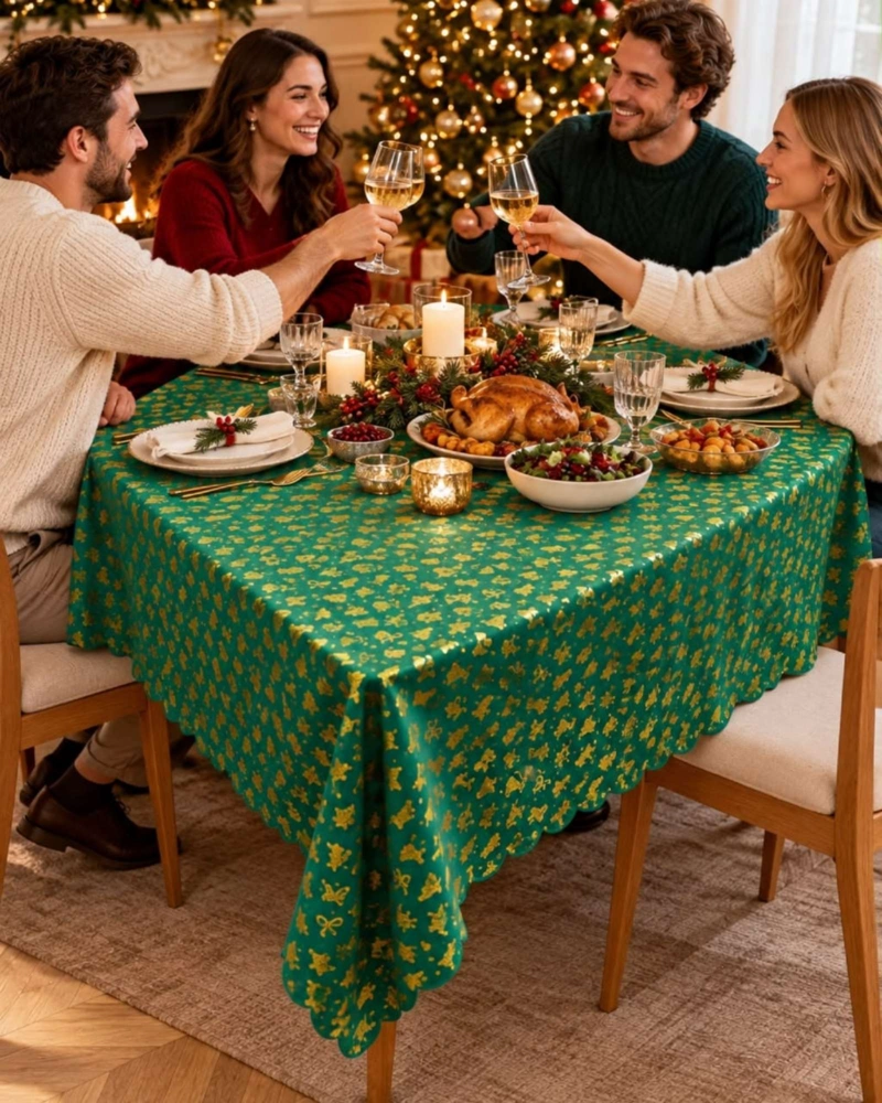 MANTEL DISEÑO NAVIDAD RECTANGULAR FESTIVO 140X220 CM - 2