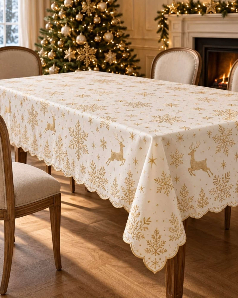 MANTEL DISEÑO NAVIDAD RECTANGULAR FESTIVO 140X220 CM - 3