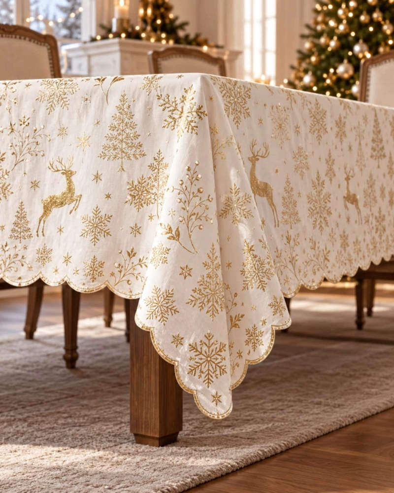 MANTEL DISEÑO NAVIDAD RECTANGULAR FESTIVO 140X220 CM - 5