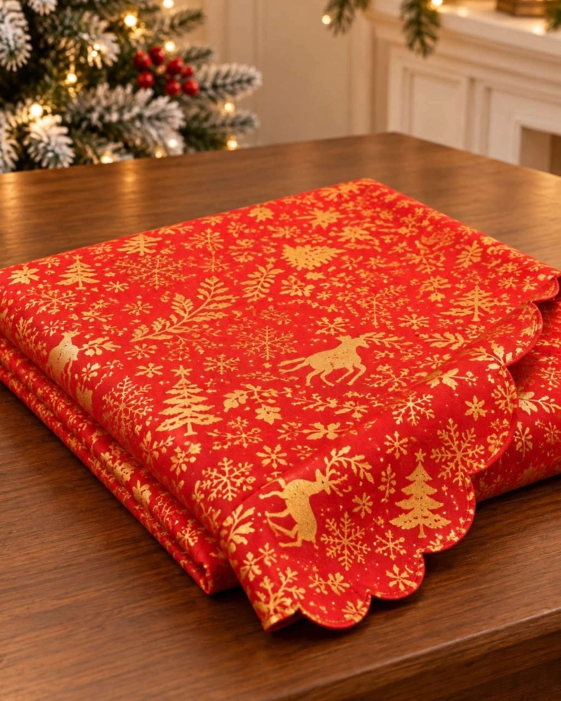 MANTEL DISEÑO NAVIDAD RECTANGULAR FESTIVO 140X220 CM - 6