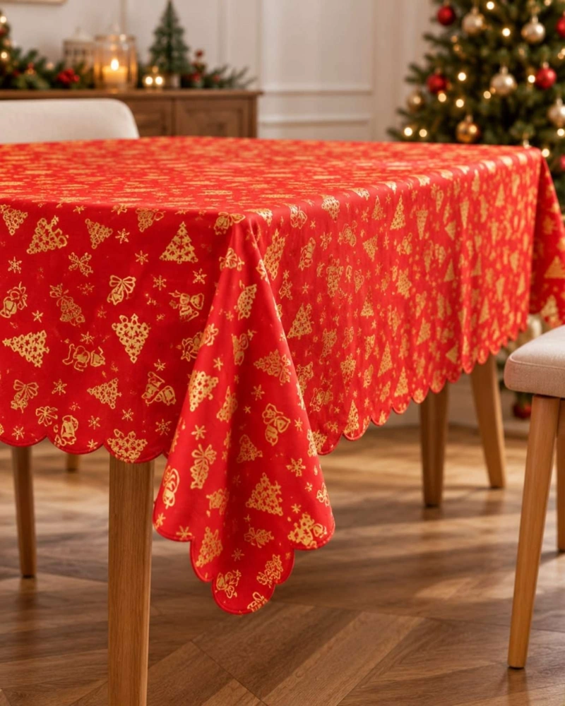 MANTEL DISEÑO NAVIDAD RECTANGULAR FESTIVO 140X220 CM - 1