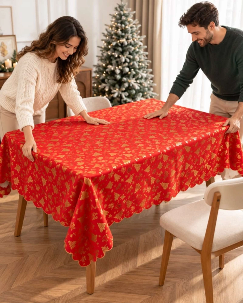 MANTEL DISEÑO NAVIDAD RECTANGULAR FESTIVO 140X220 CM - 6