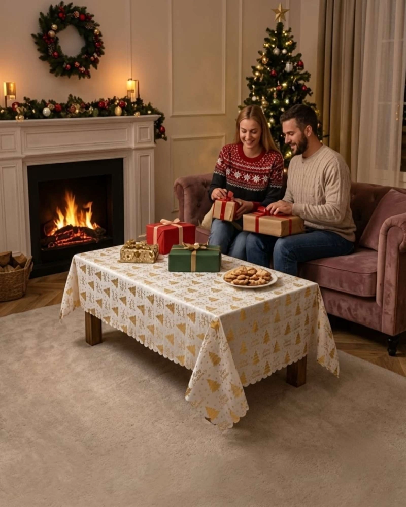 MANTEL DISEÑO NAVIDAD RECTANGULAR FESTIVO 140X220 CM - 6