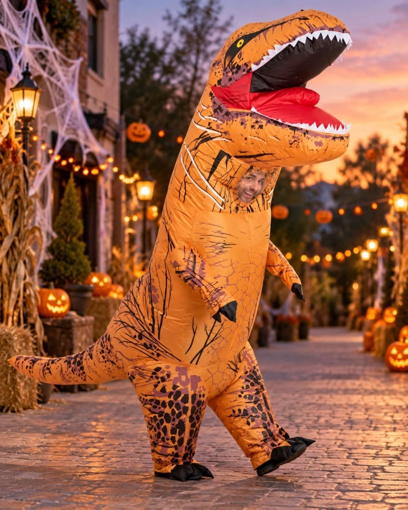 DISFRAZ INFLABLE DINOSAURIO T-REX ADULTO 1,60 A 1,90 M - 2