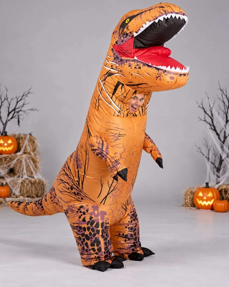 DISFRAZ INFLABLE DINOSAURIO T-REX ADULTO 1,60 A 1,90 M - 4