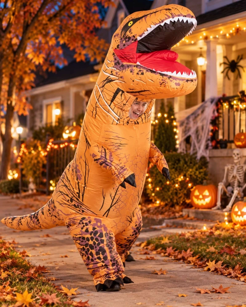 DISFRAZ INFLABLE DINOSAURIO T-REX ADULTO 1,60 A 1,90 M - 7