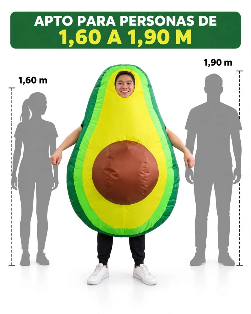 DISFRAZ INFLABLE PALTA DIVERTIDA ADULTO 1,60 A 1,90 M - 8