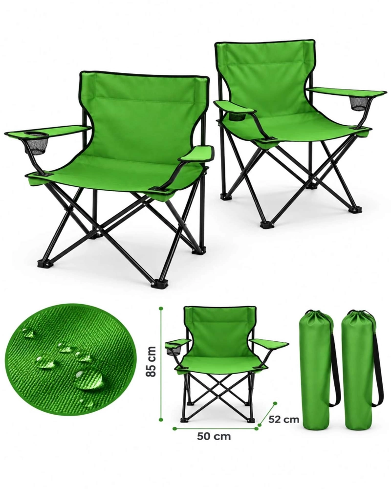 2 SILLAS PLEGABLES LIVIANAS CON BOLSO DE TRANSPORTE - 6