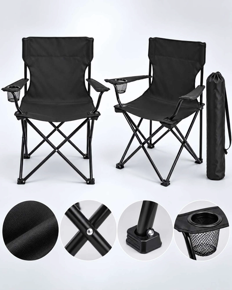2 SILLAS PLEGABLES LIVIANAS CON BOLSO DE TRANSPORTE - 5