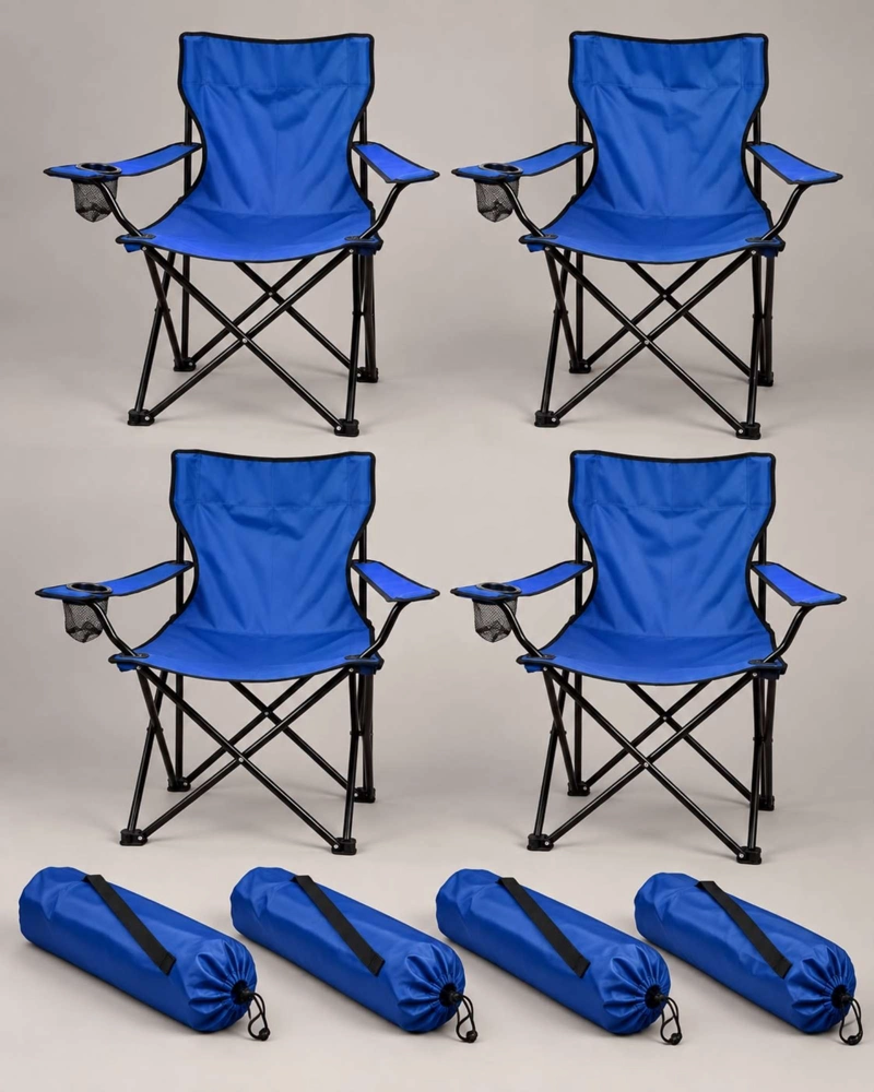 4 SILLAS PLEGABLES LIVIANAS CON BOLSO DE TRANSPORTE - 5