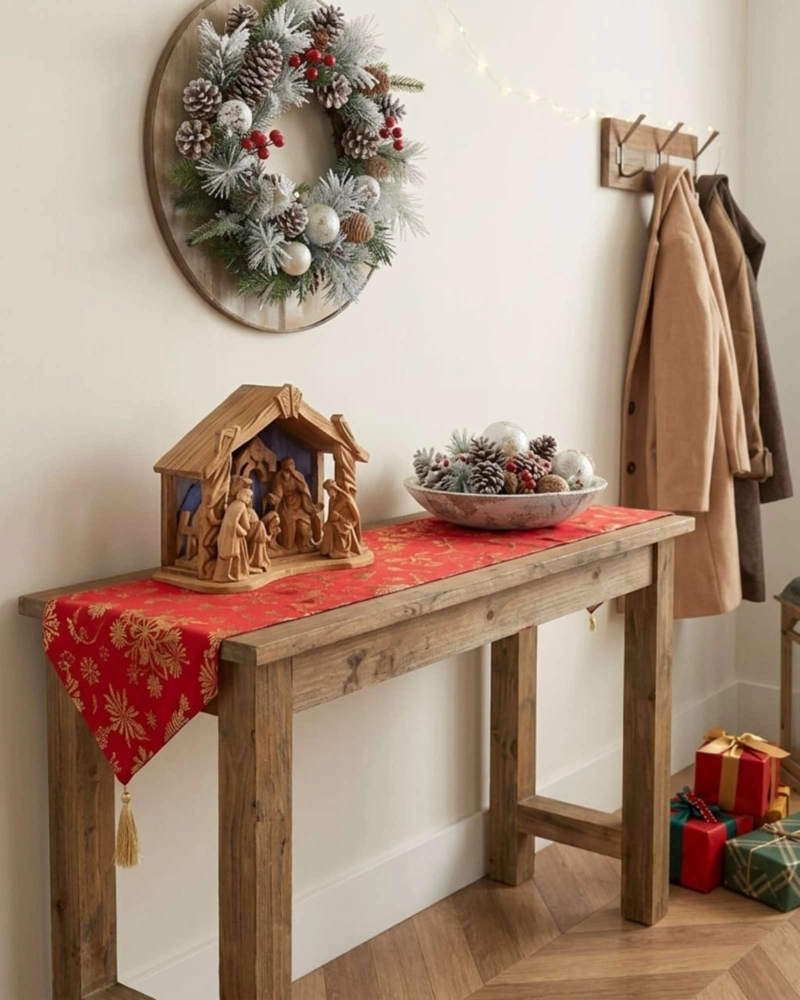 CAMINO DE MESA NAVIDEÑO TEXTURA ELEGANTE 33X180 CM - 3