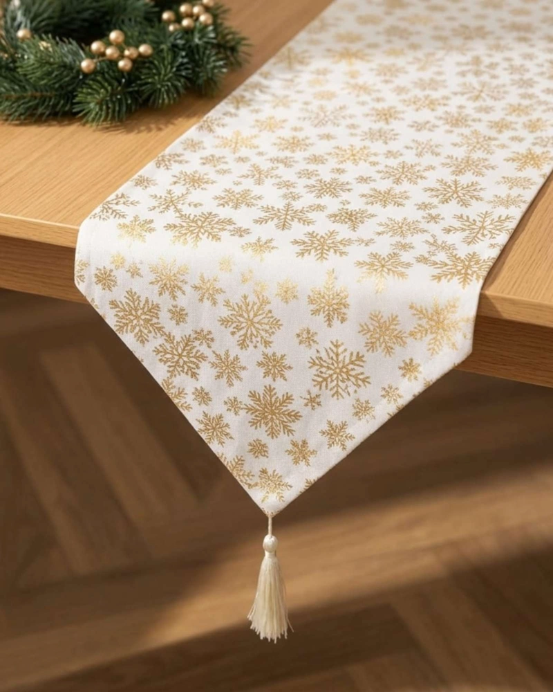 CAMINO DE MESA NAVIDEÑO TEXTURA ELEGANTE 33X180 CM - 2