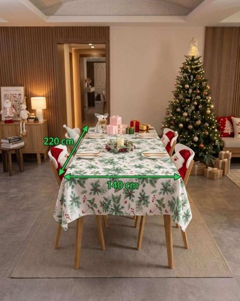 MANTEL DE MESA 140X220 CM DISEÑO ELEGANCIA PARA TU HOGAR - 7