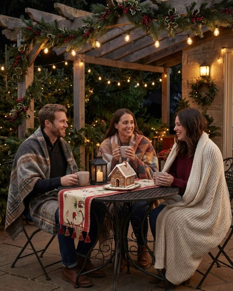 CAMINO DE MESA NAVIDEÑO ELEGANTE 33X180 CM DECORACION FESTIVA - 5
