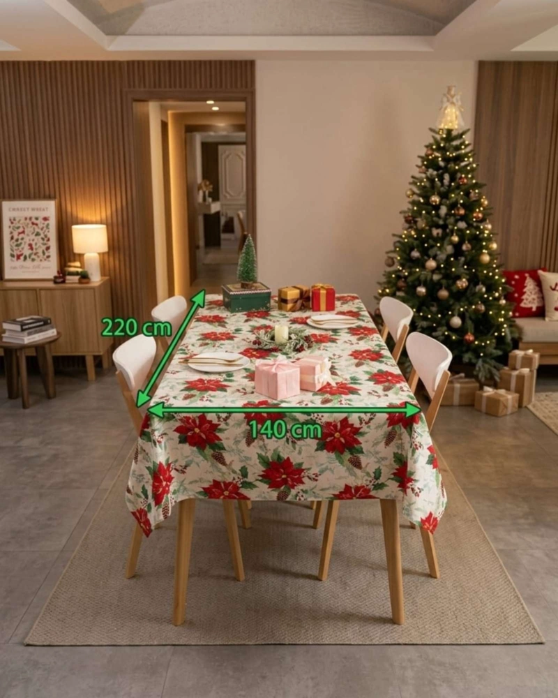 MANTEL DE MESA 140X220 CM DISEÑO ELEGANCIA PARA TU HOGAR - 7