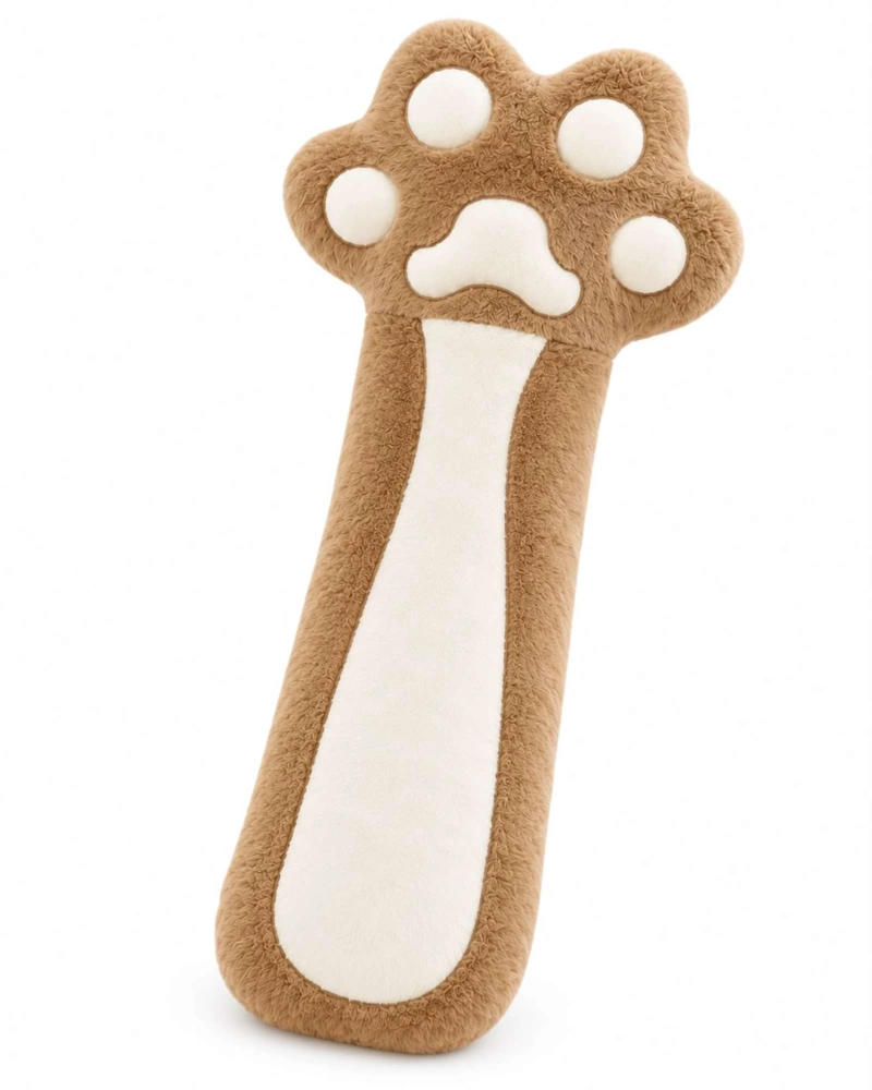 ALMOHADA COJIN LARGO HUELLA DE GATO PELUCHE SUAVE 70 CM - 4