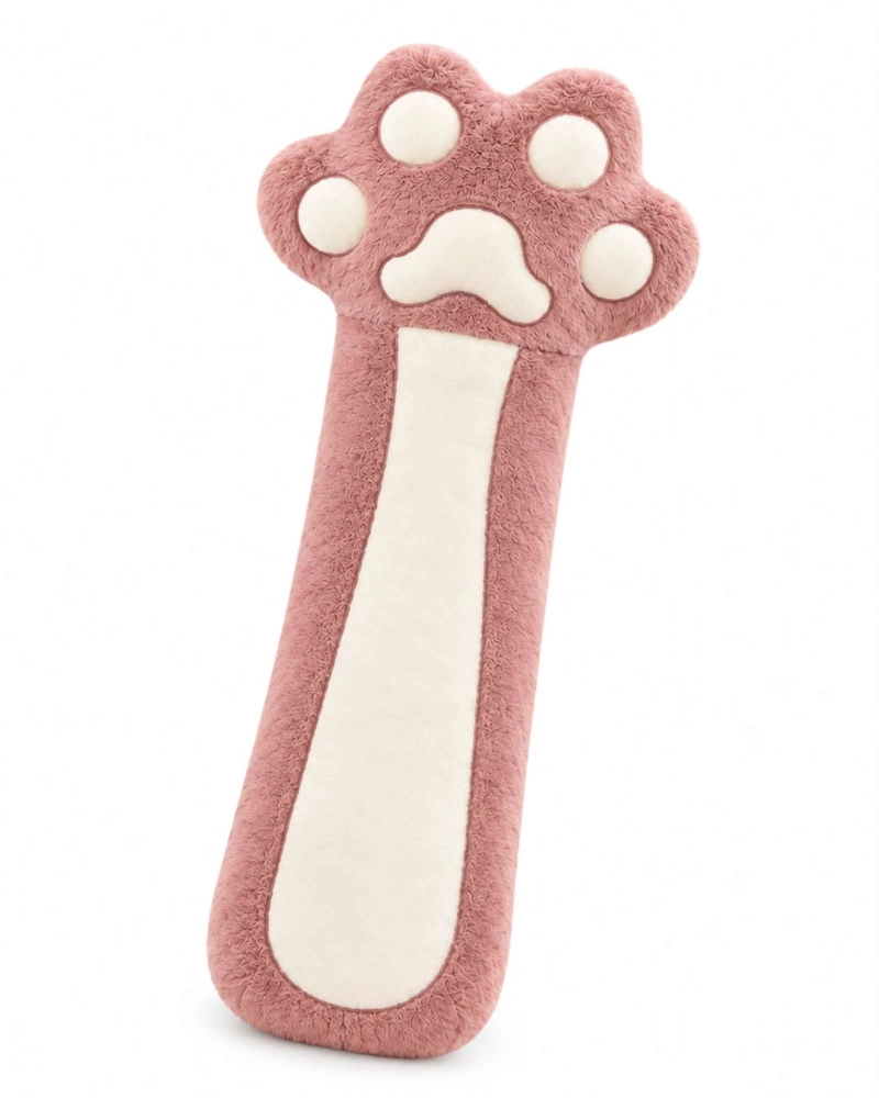 ALMOHADA COJIN LARGO HUELLA DE GATO PELUCHE SUAVE 70 CM - 4