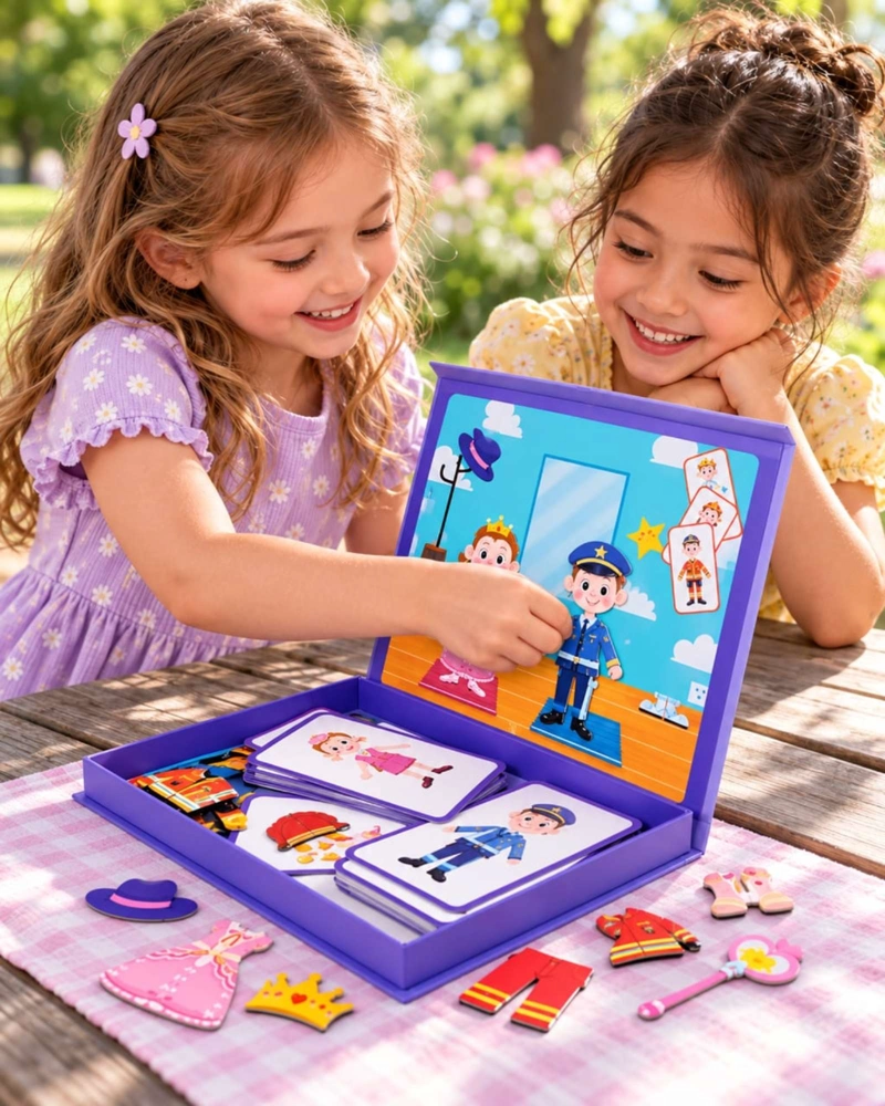 LIBRO PIZARRA MAGNE TICA JUGUETE DIDACTICO PROFESIONES PARA VESTIR CON TARJETAS - 6